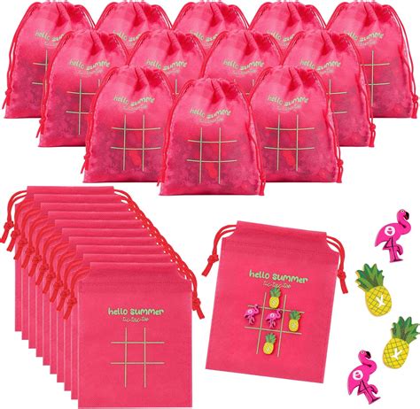 Amazon.com: Sotiff 36 Sets Hawaiian Flamingo Party Favors Bulk Summer ...