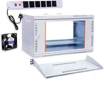 Server Rack 6U Combo Wall Rack Mount with 6 Power Socket & Cable - Lock ...