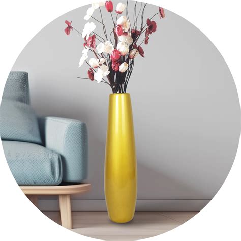 Gold Floor Vase With Flowers at Kathaleen Velasquez blog