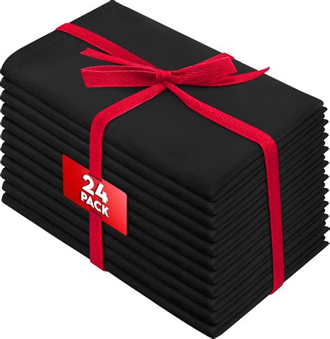 Amazon.com: CKE Black Cloth Napkins 24 Pack 17x17 Inches Dinner Napkins ...