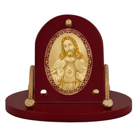 Diviniti 24K Gold Plated Jesus Frame for Car Dashboard, Home Decor, Ta