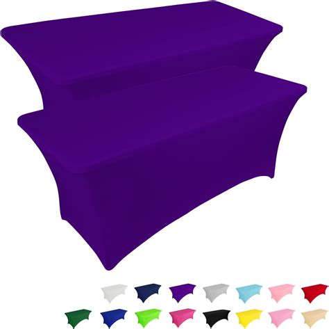 Amazon.com: IVAPUPU 2 Pack 6FT Table Cloth for Rectangular Fitted ...