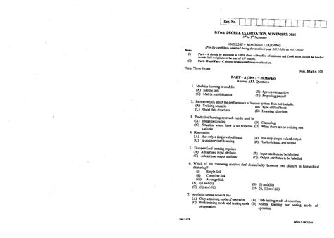 Ml uqp 4 - machine learning question paper - Note: (i) , (it) B ...