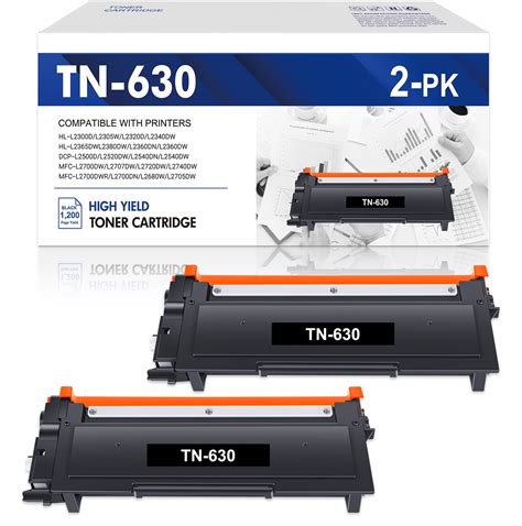 TN630 TN660 Toner Cartridge Black Compatible for Brother TN-630 TN-660 ...