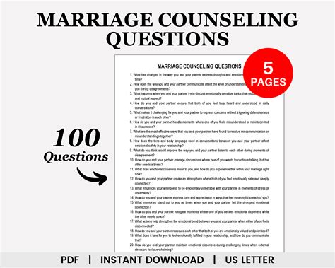 Marriage Counseling Questions, Couples Therapy, Couple Questions ...