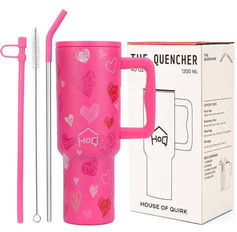 Buy House of Quirk 1200ML Stainless Steel Tumbler with Handle & Lid, 2 ...
