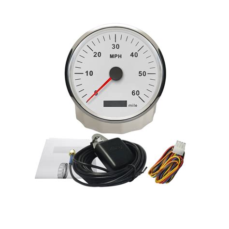 Universal 110mm 0-60MPH GPS Speedometer Car Speed Gauge Total Mileage ...