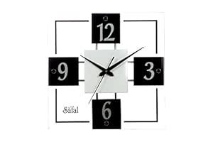 Safal Four Squared Beauty Wall Clock (SQ 1001BW) : Amazon.in: Home ...