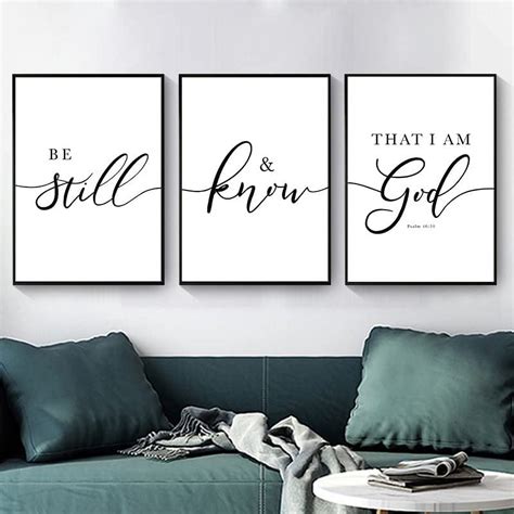 Inspirational 'Be Still And Know That I Am God' Canvas Art - Large ...