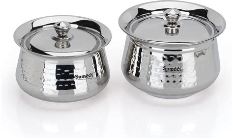 Buy Sumeet Stainless Steel Cookware Set With Lid, 2.6, 3.3 L, 2 Piece ...