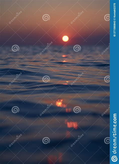 Setting Sun Reflecting in North Sea Water Stock Image - Image of cloudy ...