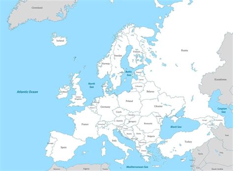 Modern Map of Europe 的图像结果