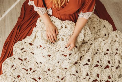 Shell Stitch Blanket Tutorial 的图像结果