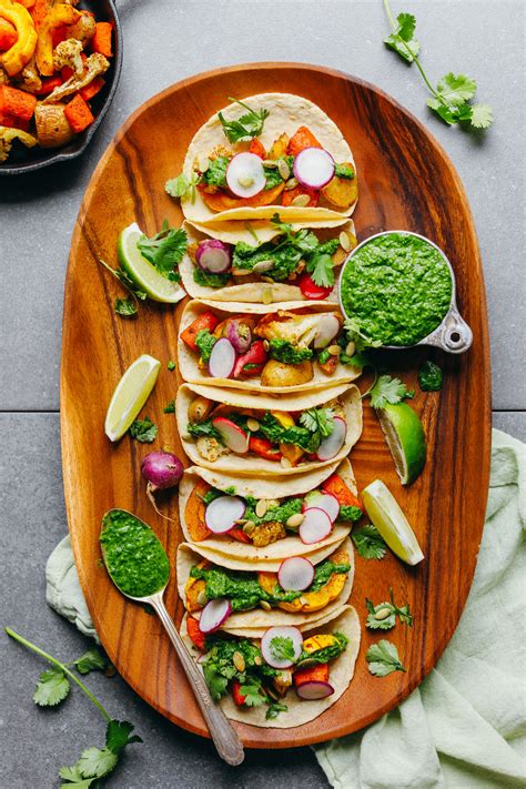 Roasted Vegetable Tacos with Green Sauce | Minimalist Baker Recipes