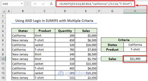 Image result for Excel Formulas SUMIFS Examples