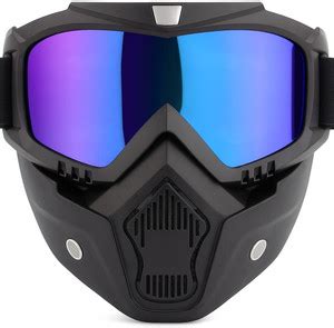 AutoPowerz Full-Face Motorcycle Riding Mask with Reflective Goggles ...