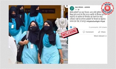 Viral Message About Bombay HC Allowing Students To Wear Hijab Is ...