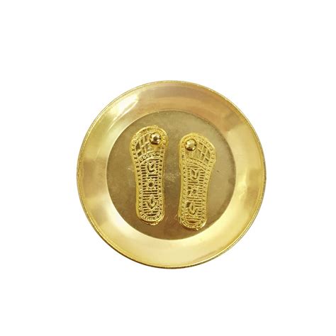 Buy Shubhanjali Shri Maa Lakshmi Charan Paduka with Plate,Auspicious ...