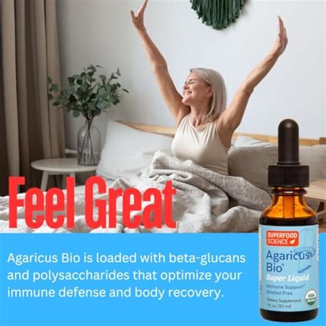 Superfood Science Agaricus Bio Super Liquid, Organic Blazei Mushroom ...