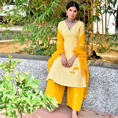 Yellow Leharia Sharara Suit Set – Label Krisha