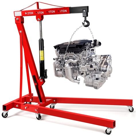 Buy Engine Hoist, 2 Ton (4000lbs) Heavy Duty Folding Hydraulic Engine ...