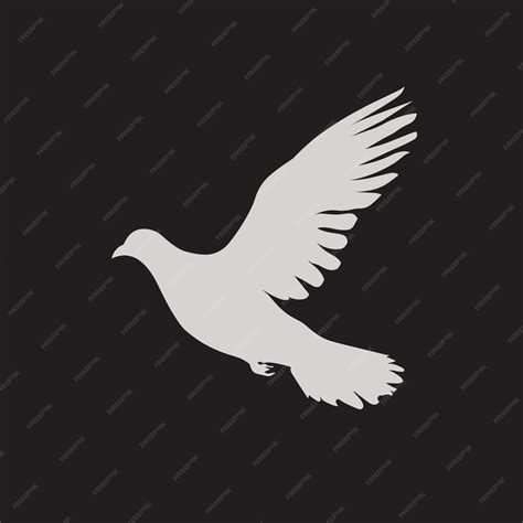 Silhouette of a dove in flight against a dark background | Premium AI ...