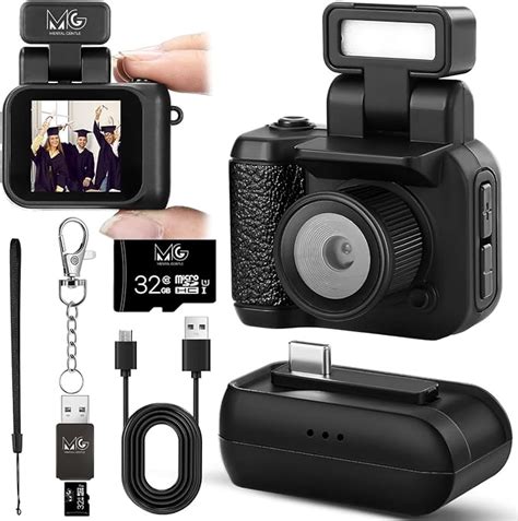Buy MENTAL GENTLE mini Camera Keychain Real for HD 1080p Nostalgic ...