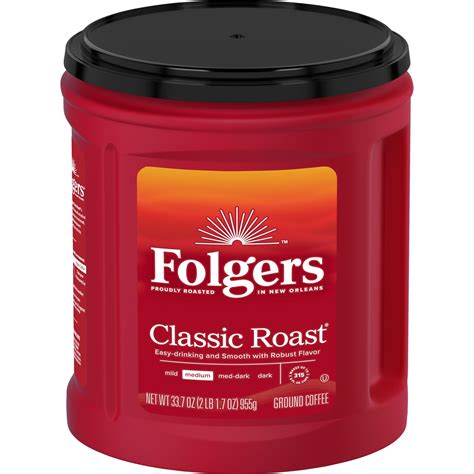 Folgers Classic Roast Ground Coffee, 33.7 Ounce (Package May Vary ...