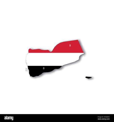 Yemen national flag in a shape of country map Stock Vector Image & Art - Alamy