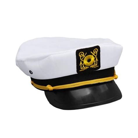 Buy Men Women Navy Captain Hat Yacht Boat Ship Sailor Cap Party ...