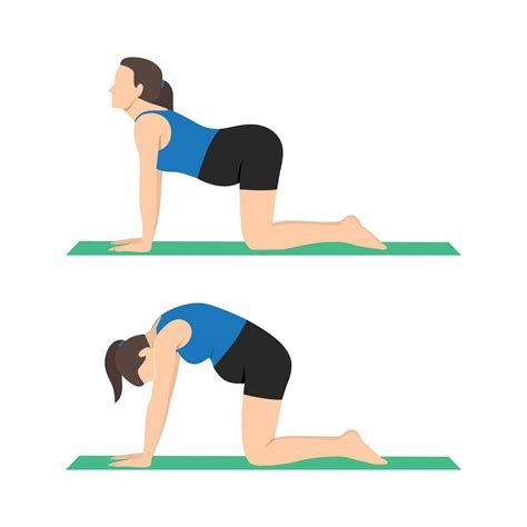 Pregnant woman practice Cat Cow Pose to meditation smile with big belly comfortable and relax ...