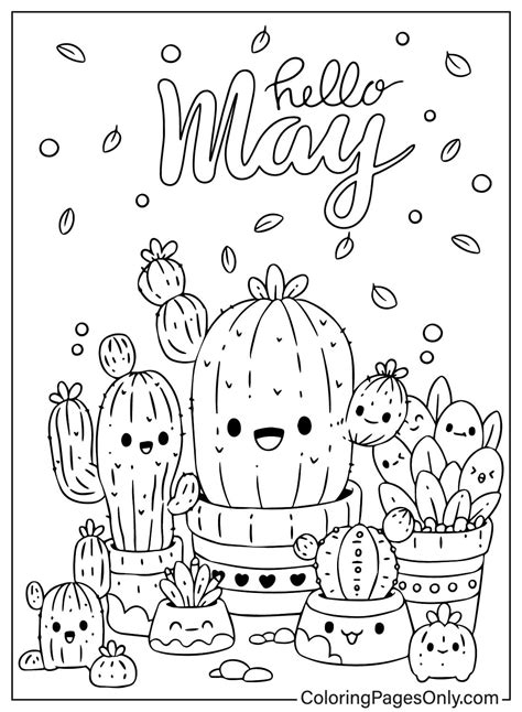 Cactus Coloring Sheet Printable