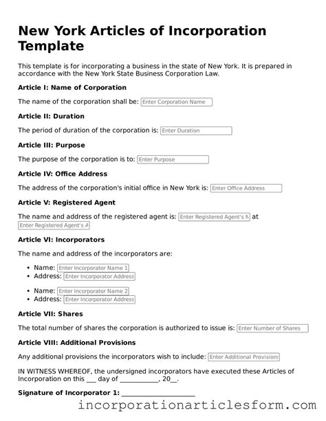 Download New York Articles of Incorporation Form ᐈ Articles of ...