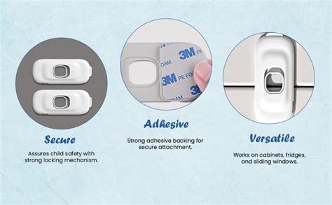 SNOWIE SOFT 6Pcs Fridge Locks Drawer Locker For Kids Child Proof ...