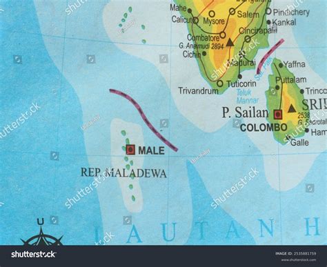 Map Maldives Islands Countrys Capital Male Stock Photo 2535881759 | Shutterstock