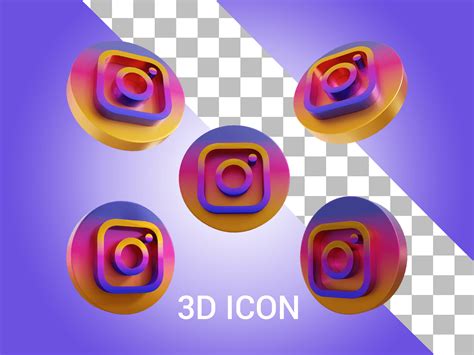 3d Rendered Instagram Icon Bundle Graphic by drawingen · Creative Fabrica