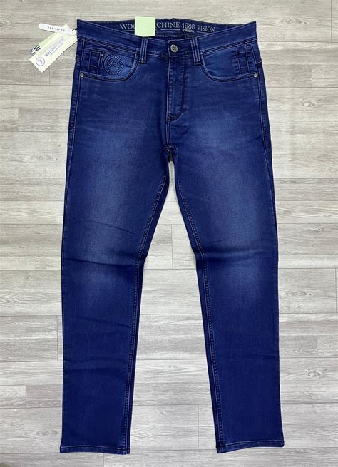 Wood machine slim Fit Round Pocket