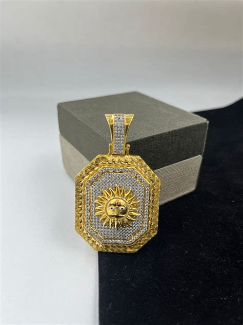 1 GRAM GOLD FORMING SURYA PENDANT FOR MEN DESIGN A-168 – Radhe Imitation