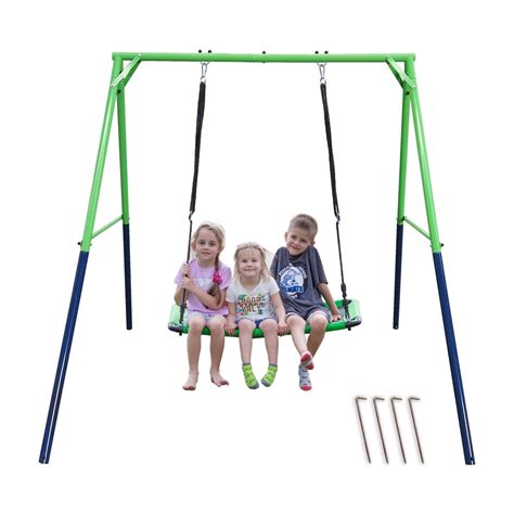 Buy JumpTastic Kids Swing Set with Swing, Sturdy Stable Swing Frame Set ...