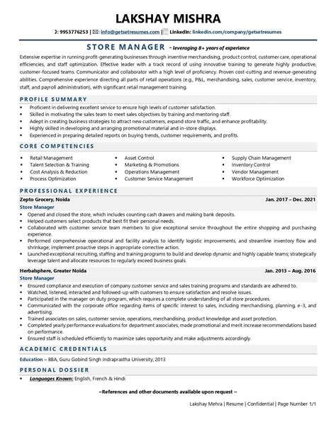 Store Manager Resume Examples & Template (with job winning tips)