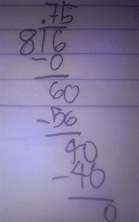 six divide eight with solution - Brainly.ph