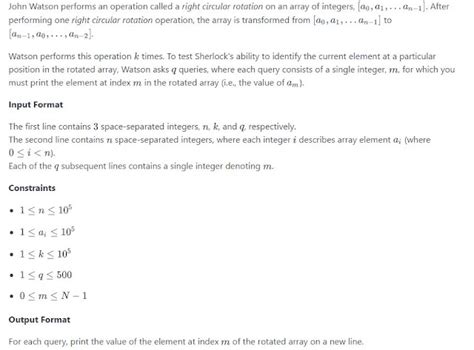 Circular Array Rotation HackerRank Solution 的图像结果
