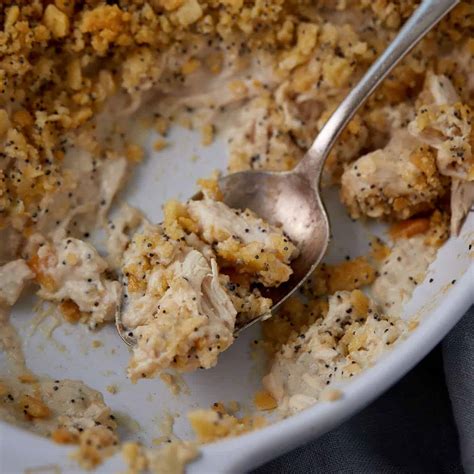 Southern Poppy Seed Chicken Casserole (No Rice) - Butter & Baggage