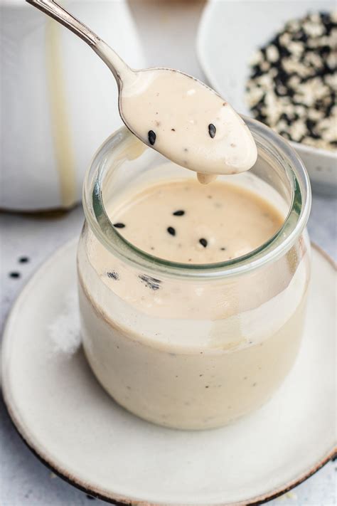 Maple Tahini Dressing - The Delicious plate
