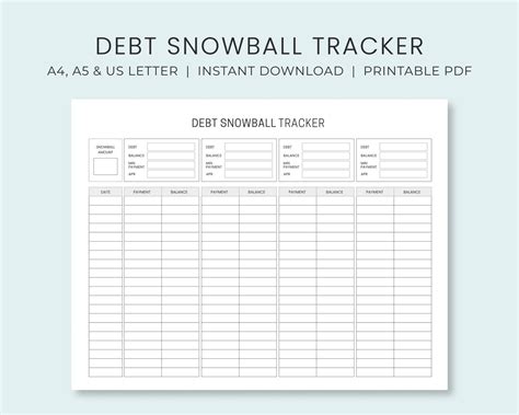 Debt Snowball Worksheet Printable - Printable Board Games