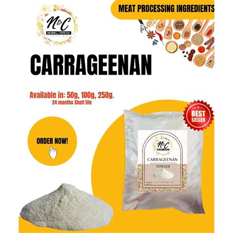 Carrageenan Powder 100grams, 250grams, 500grams Meat Processing ...