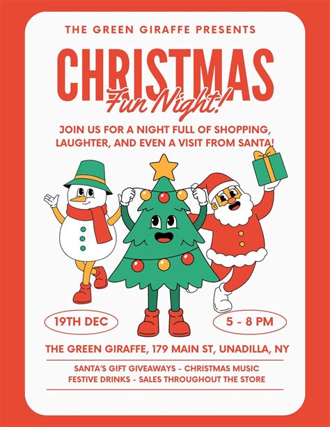 The Green Giraffe Christmas Fun Night 2024, 179 Main Street, Unadilla ...