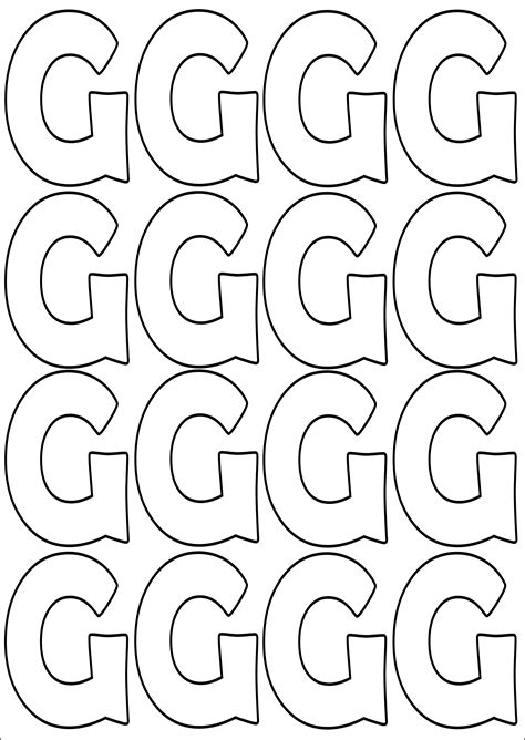 Printable Letter 'G': Write Letter 'g' in Bubble, Block, Graffiti, and ...
