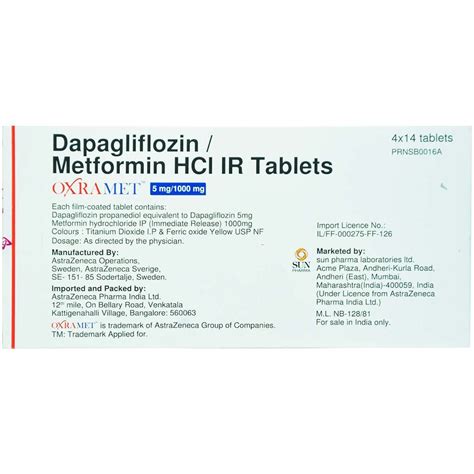Oxramet 5 mg/1000 mg Tablet 14's Price, Uses, Side Effects, Composition ...