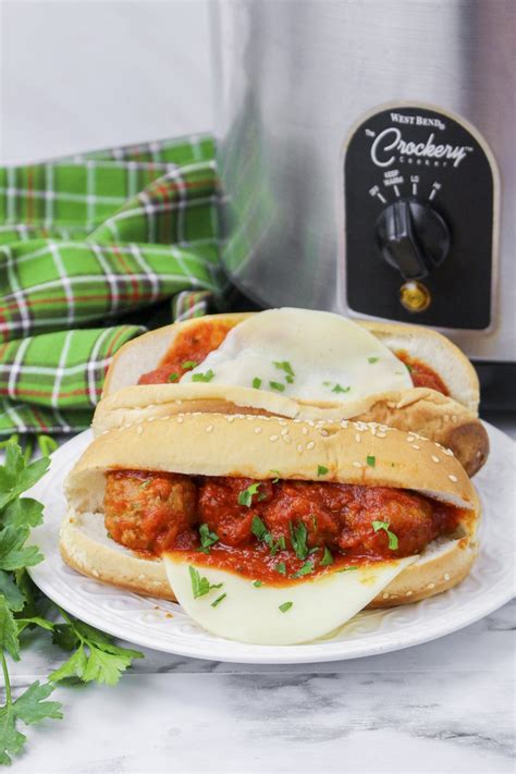 Slow Cooker Meatball Subs - The Magical Slow Cooker